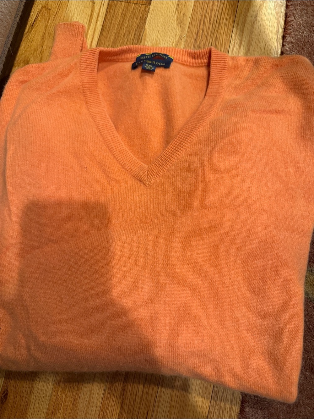 Club Room Orange V‑Neck WOMen's Sweater SIZE XXL never worn